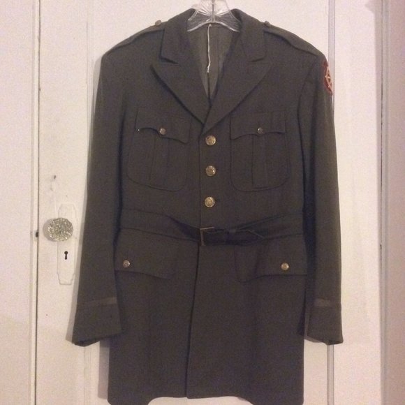 Vintage Saks Fifth Avenue Army Jacket, Size 38L - Picture 1 of 6